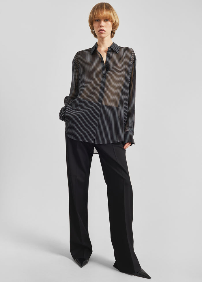 Peri Striped Shirt - Black/White Stripe