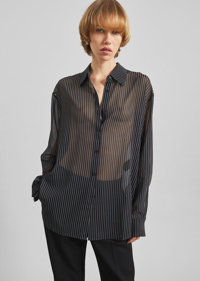 Peri Striped Shirt - Black/White Stripe