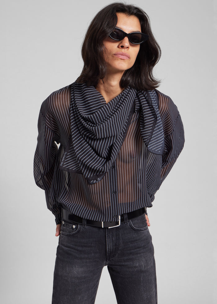 Peri Striped Shirt - Black/White Stripe