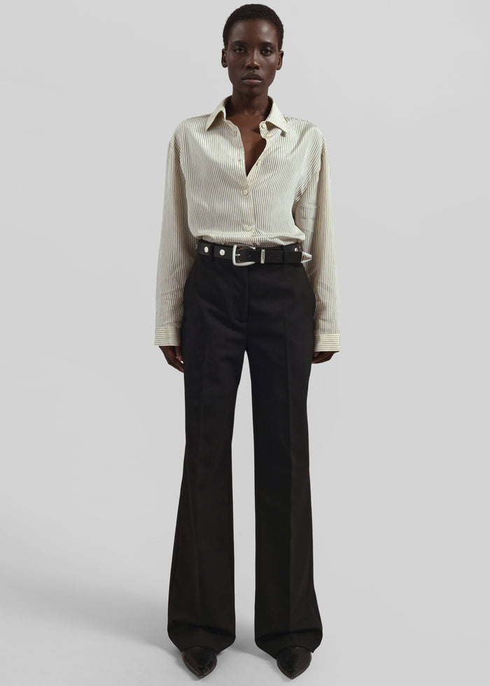 Peri Striped Shirt - Ivory/Black