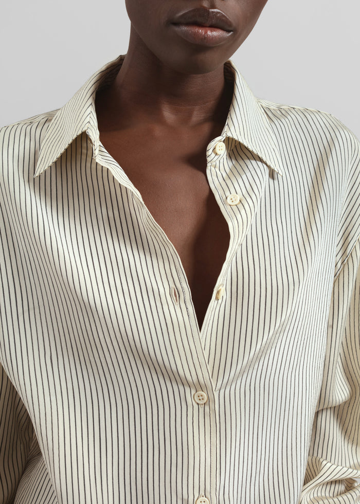 Peri Striped Shirt - Ivory/Black