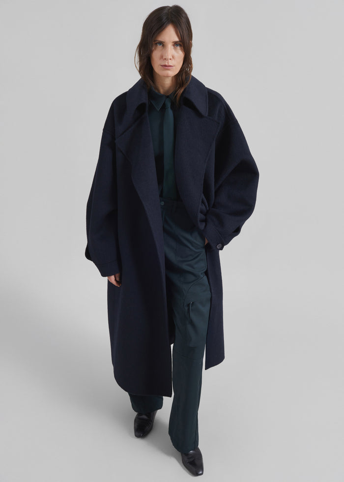 Peri Tie Neck Shirt - Bottle Green