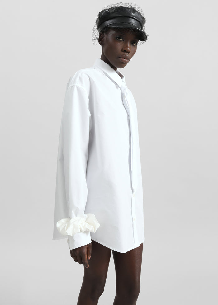 Perna Tie Neck Shirt - White