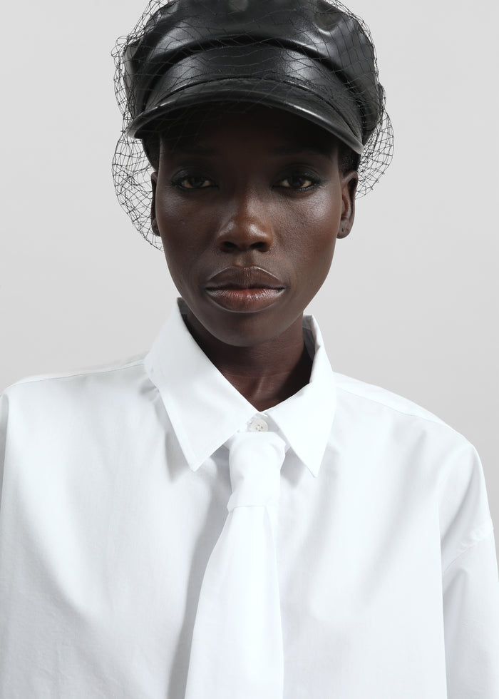 Perna Tie Neck Shirt - White
