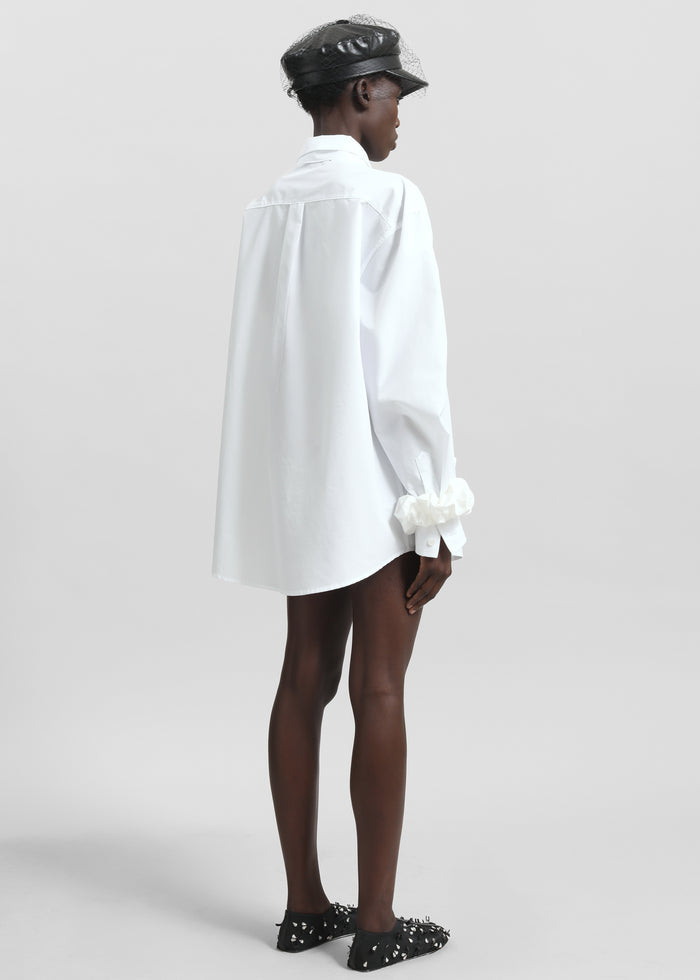 Perna Tie Neck Shirt - White
