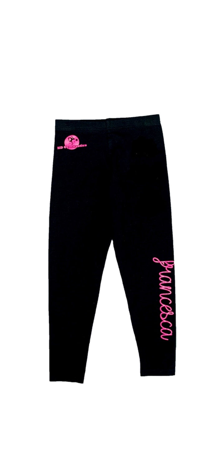 Personalised black leggings