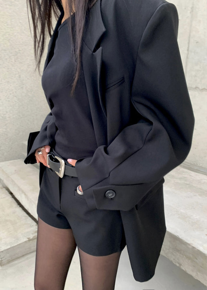 Pia Boxy Blazer - Black