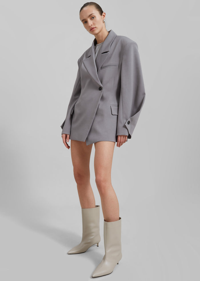 Pia Boxy Blazer - Grey