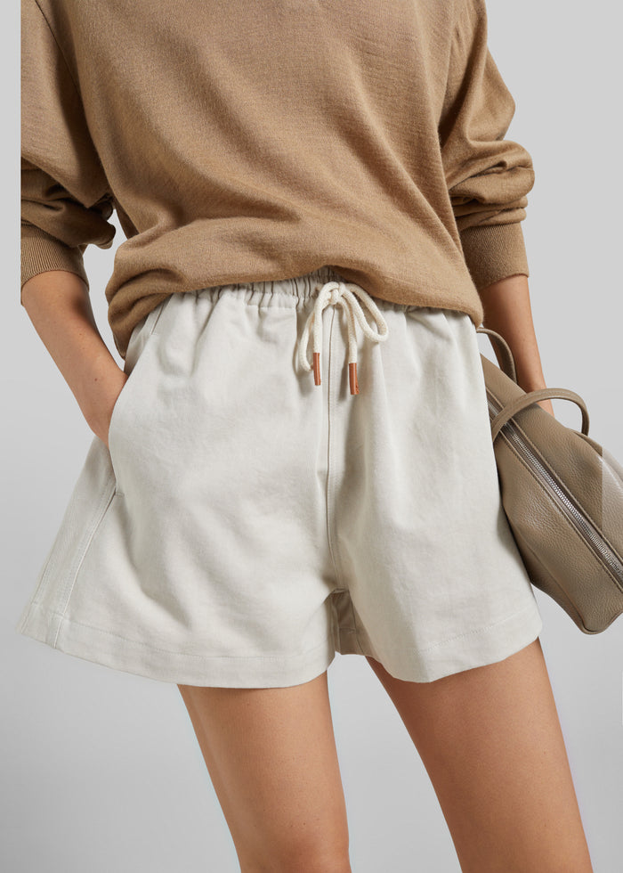 Pierno Cotton Shorts - Beige