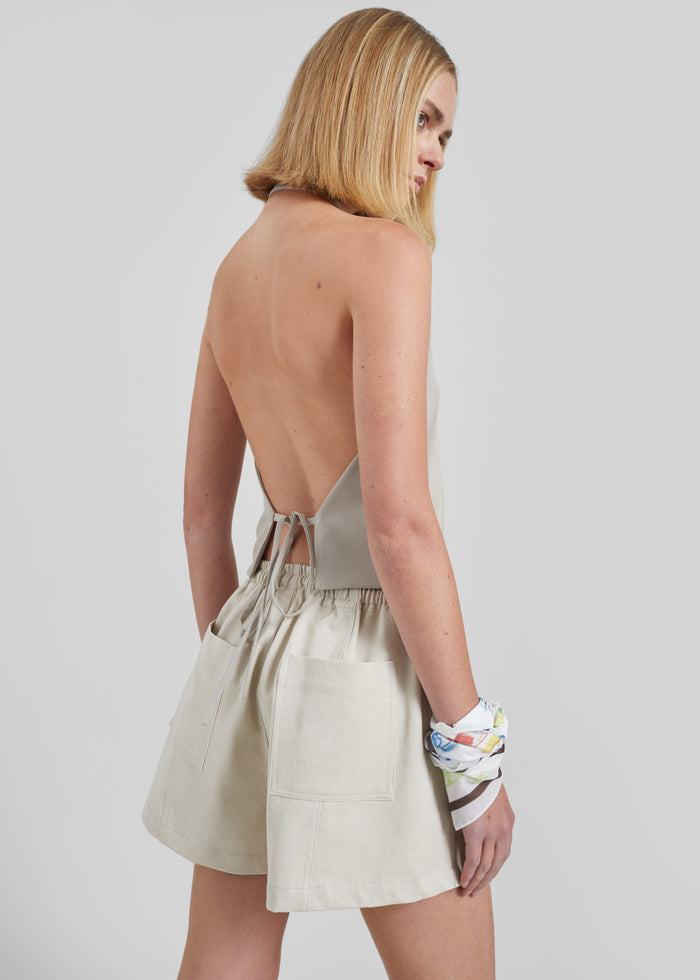 Pierno Cotton Shorts - Beige