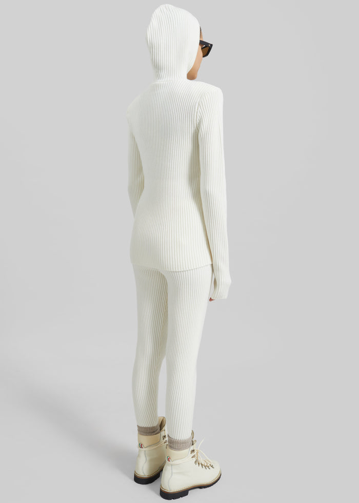 Piuma Knit Stirrup Leggings - White