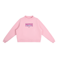 Positive Vibes - Fleece Mock-Neck Crew Sweatshirt
