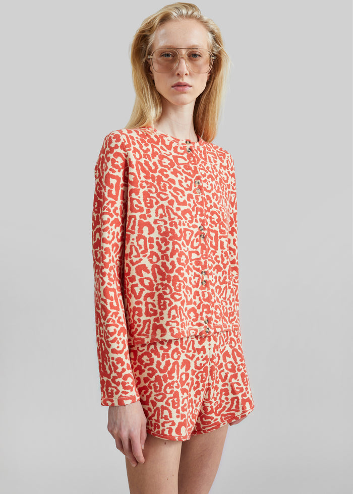 Posse Lexi Cardigan - Red Leopard