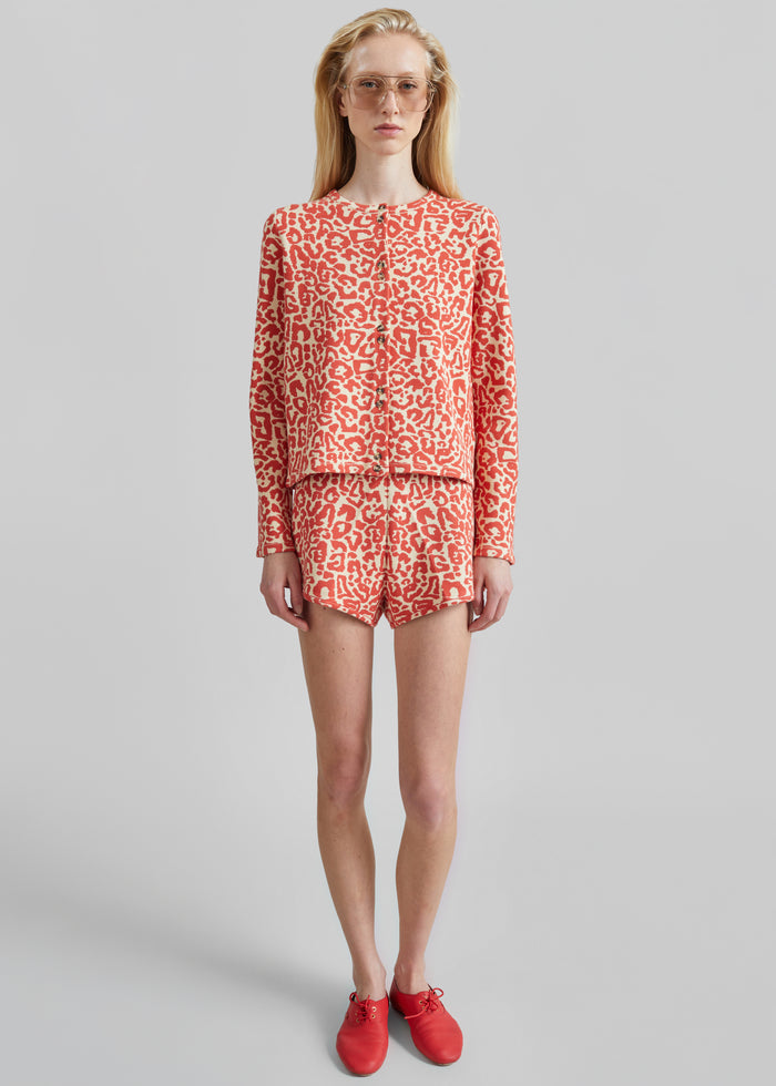 Posse Lexi Cardigan - Red Leopard