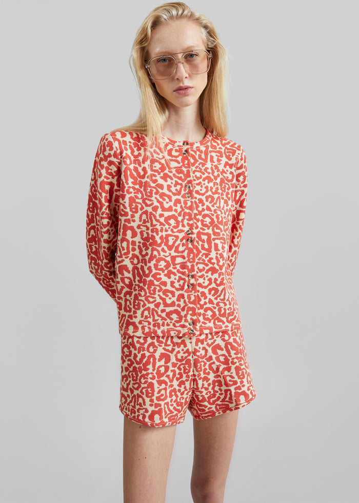 Posse Lexi Shorts - Red Leopard