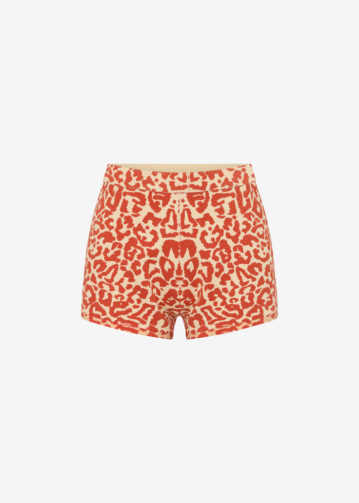 Posse Lexi Shorts - Red Leopard