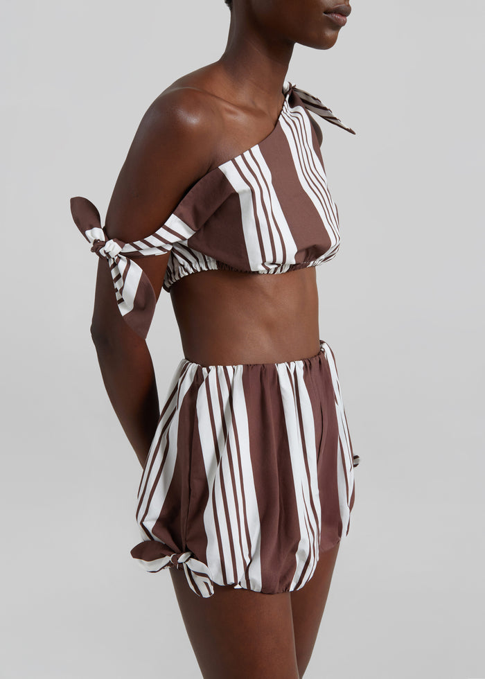 Posse Rosie Shorts - Choc Stripe