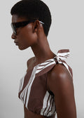 Posse Rosie Tie Top - Choc Stripe