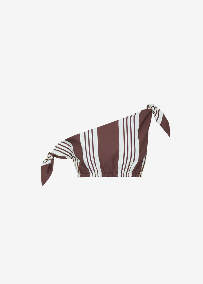 Posse Rosie Tie Top - Choc Stripe