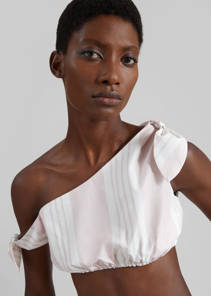 Posse Rosie Tie Top - Pink Stripe