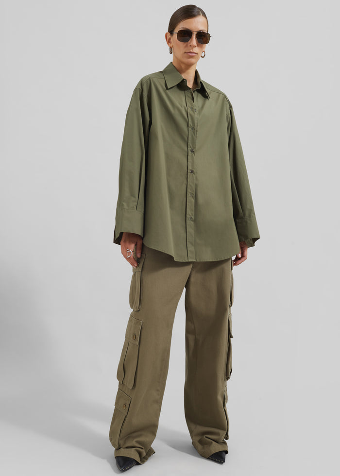 Prato Button Up Shirt - Khaki