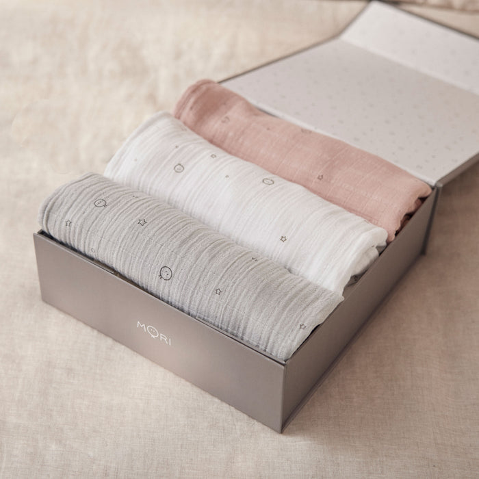 Pre-Washed Regular Muslin & Burp Cloth 3 Pack