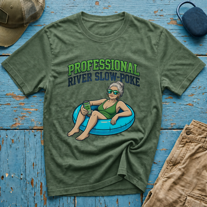 Professional River Slow Poke Old Chick Graphic T-Shirt