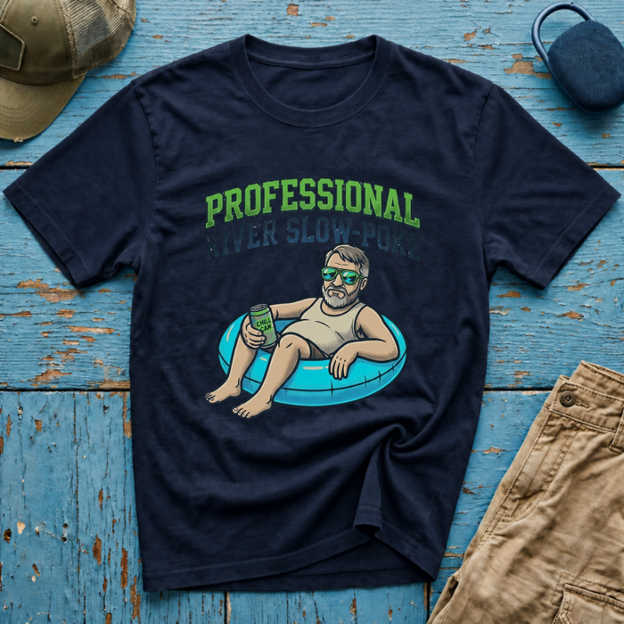 Professional River Slow Poke Old Dude Graphic T-Shirt