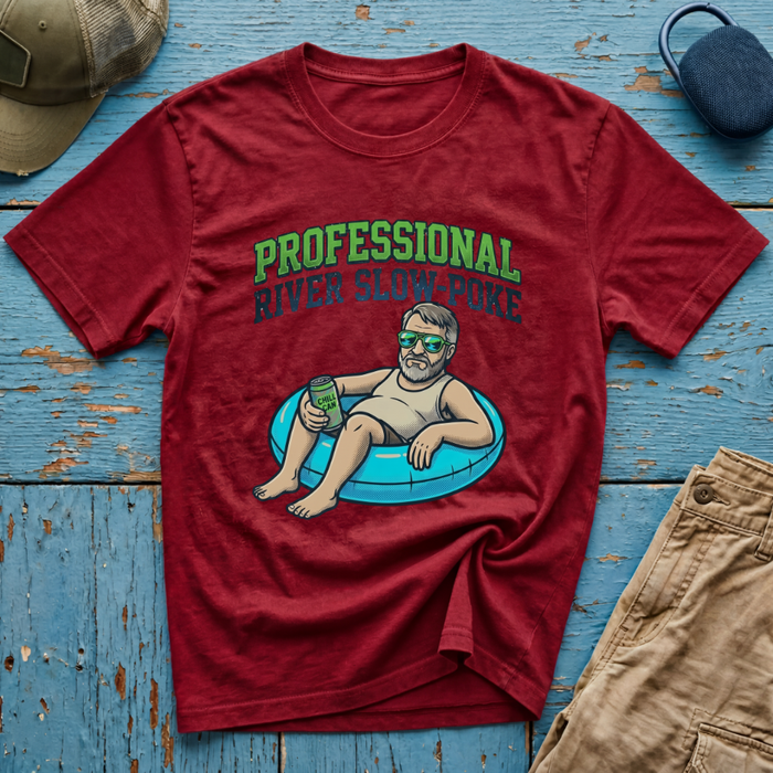 Professional River Slow Poke Old Dude Graphic T-Shirt