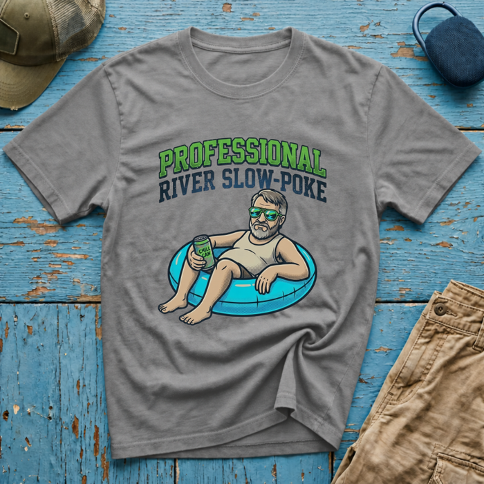 Professional River Slow Poke Old Dude Graphic T-Shirt