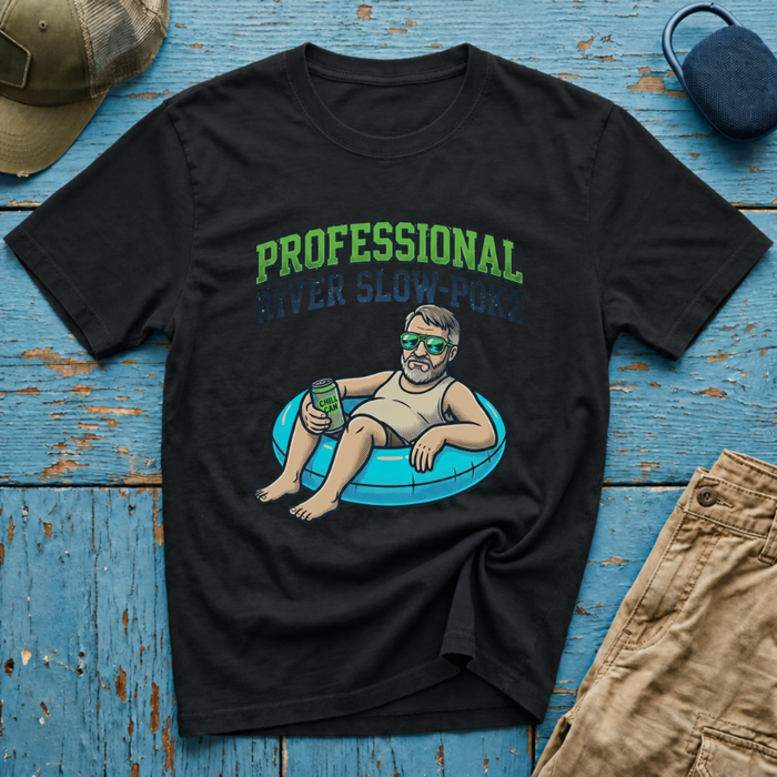 Professional River Slow Poke Old Dude Graphic T-Shirt