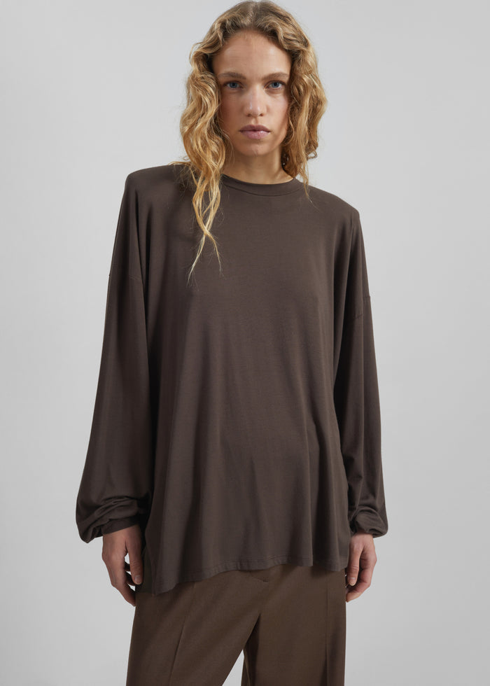 Ravvi Soft Padded Top - Brown
