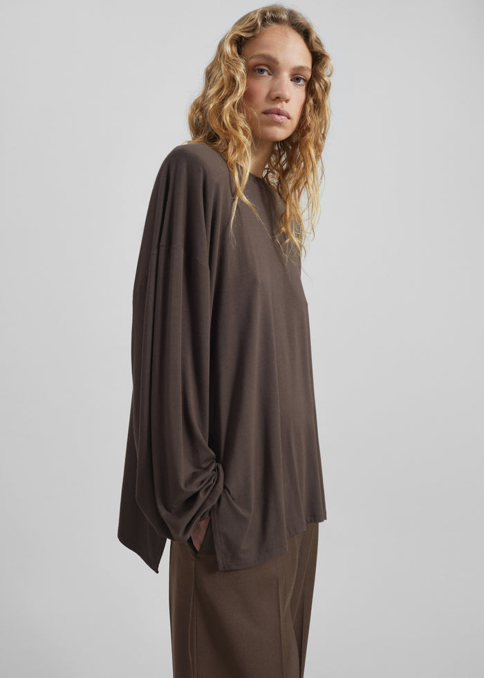 Ravvi Soft Padded Top - Brown