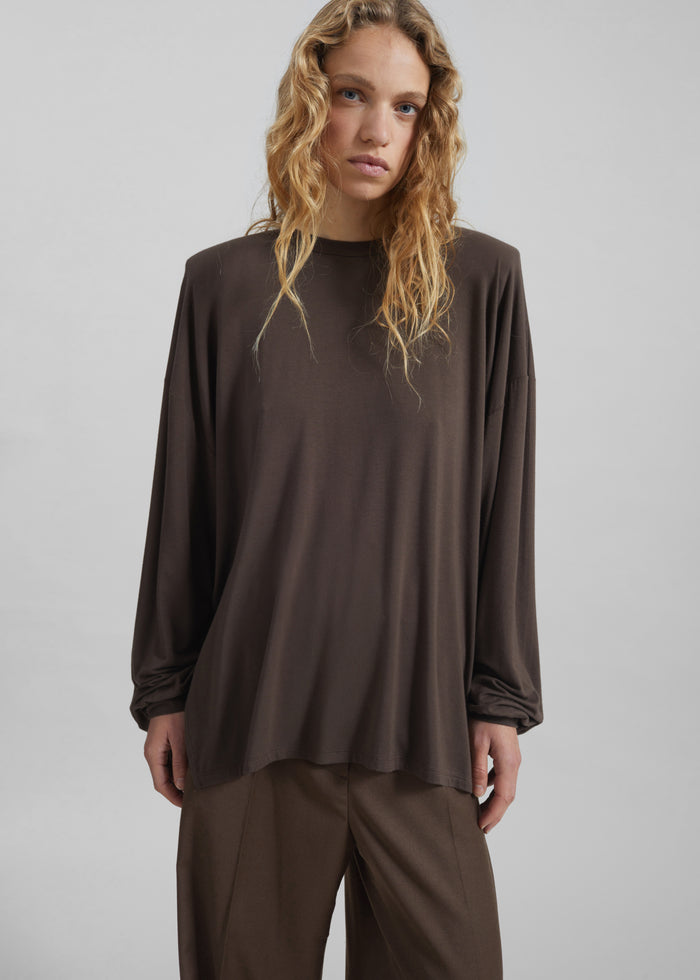Ravvi Soft Padded Top - Brown