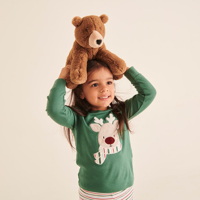 Reindeer Pajamas & Stocking Set