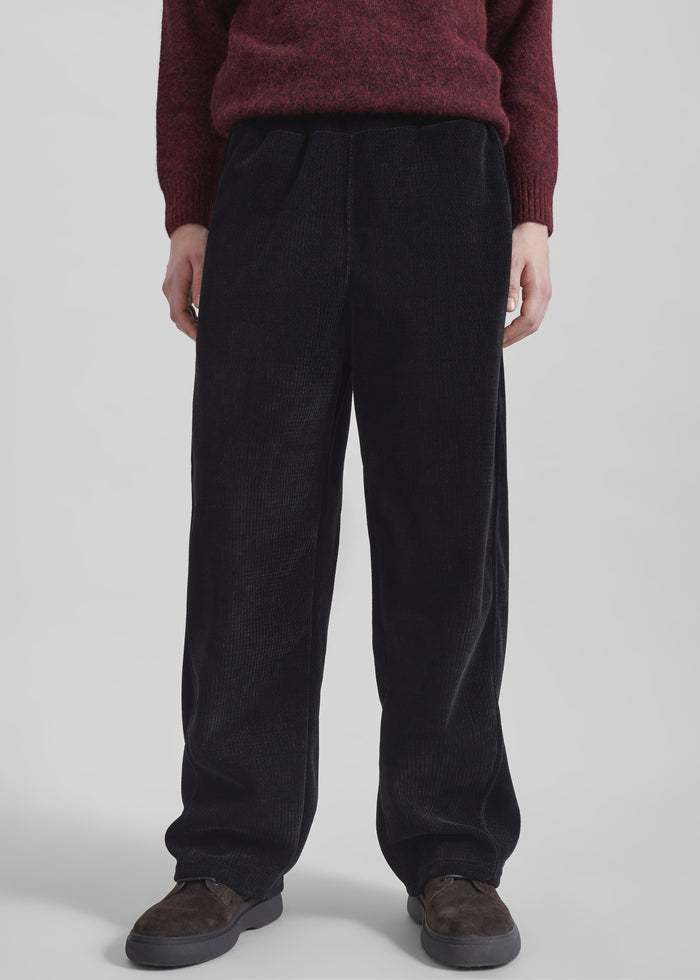 Renzo Velvet Pants - Black