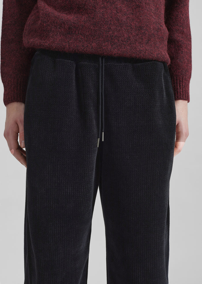 Renzo Velvet Pants - Black