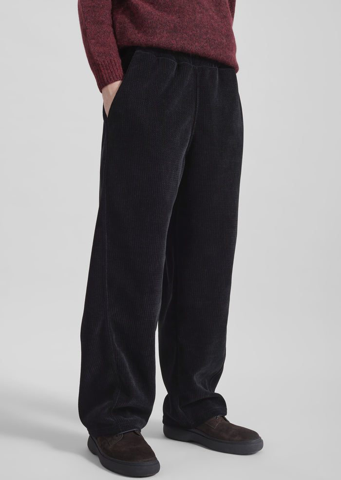 Renzo Velvet Pants - Black