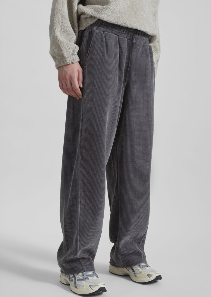 Renzo Velvet Pants - Grey