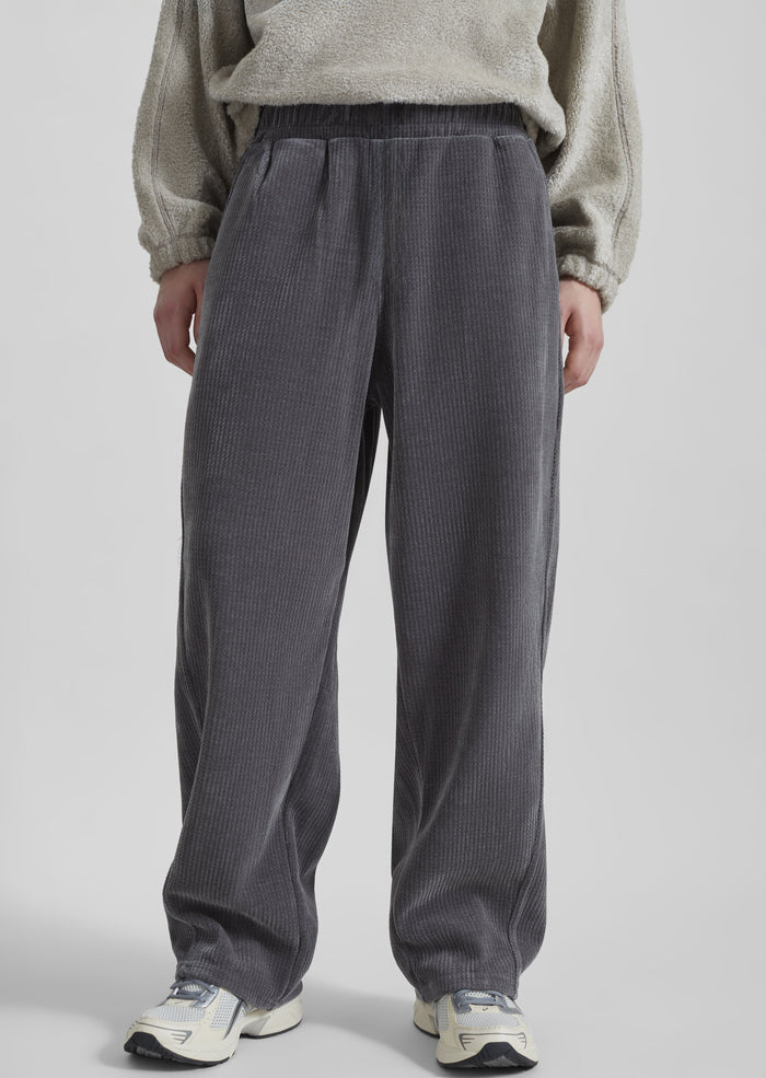 Renzo Velvet Pants - Grey