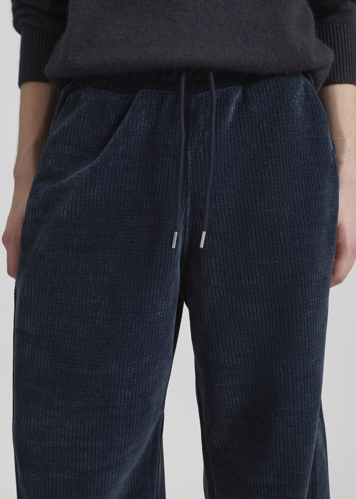 Renzo Velvet Pants - Navy