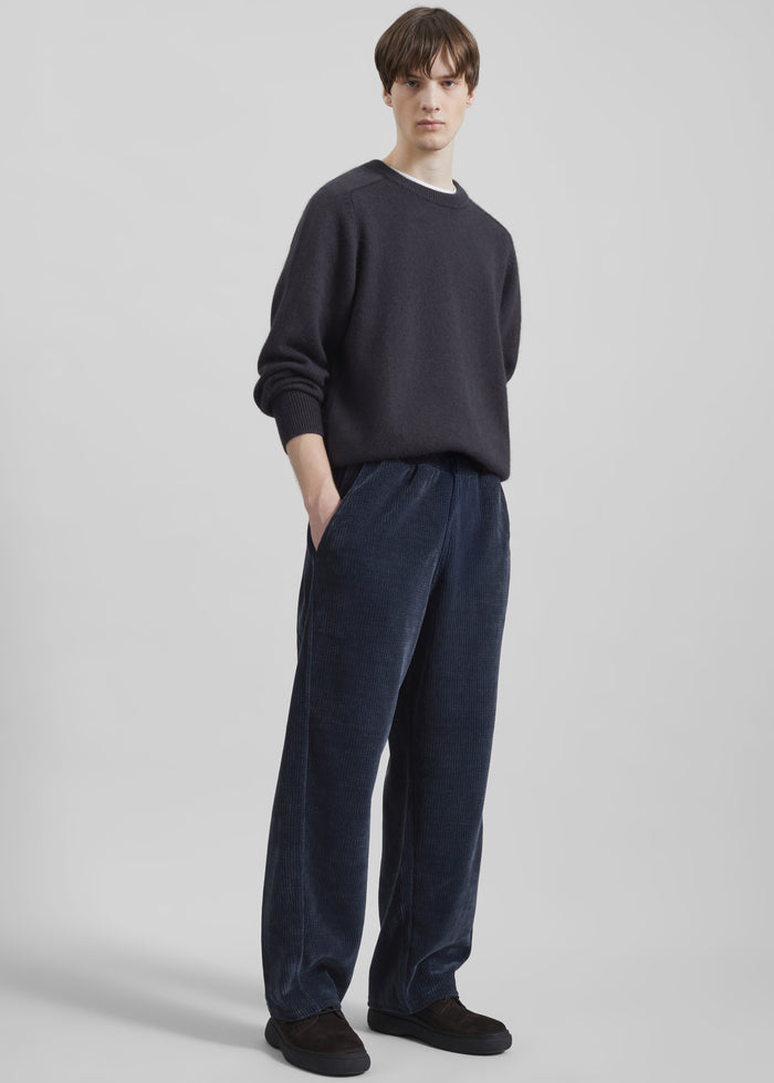 Renzo Velvet Pants - Navy