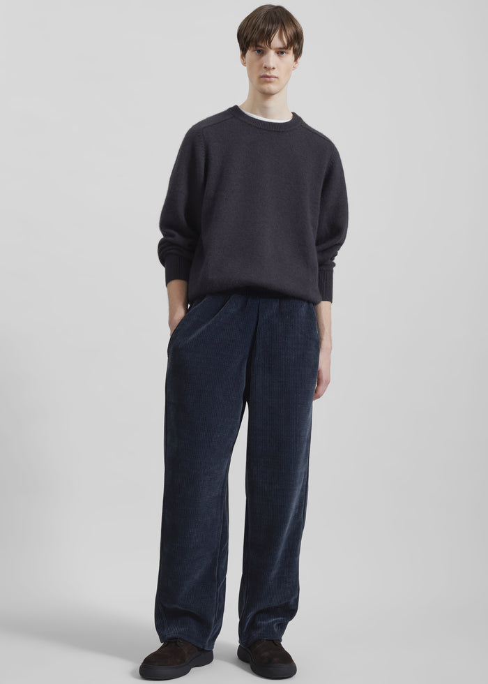 Renzo Velvet Pants - Navy