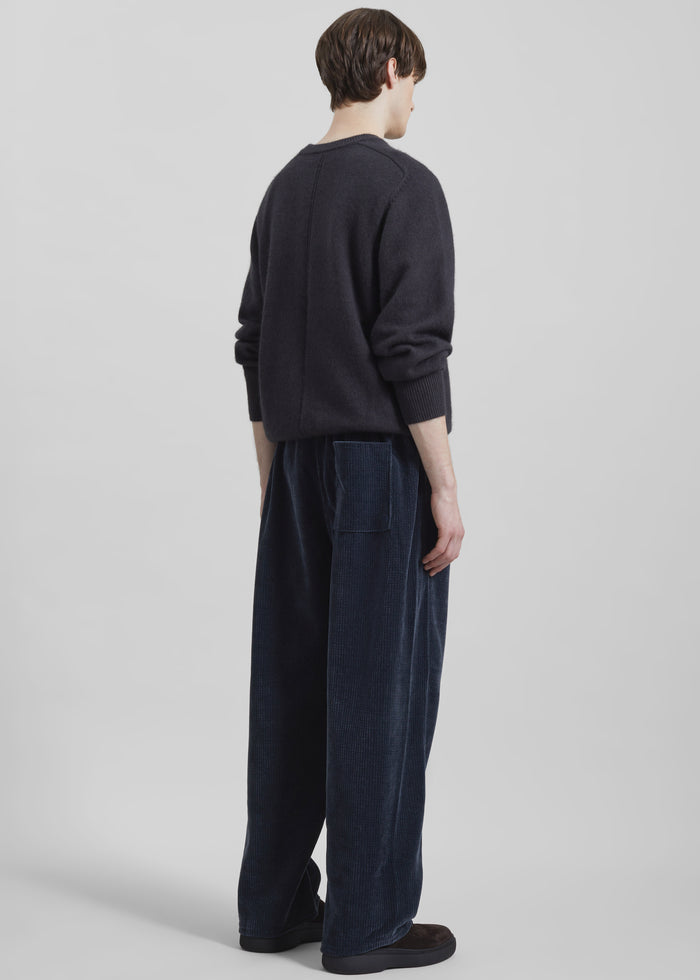 Renzo Velvet Pants - Navy