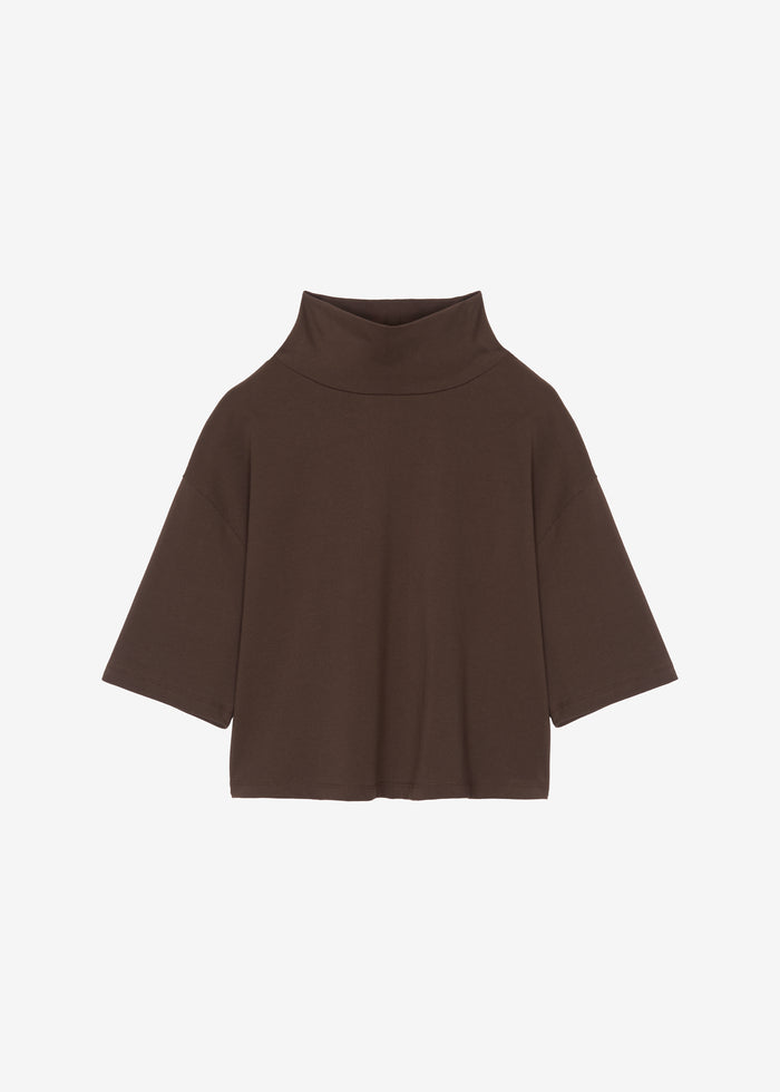 Reza Cropped Tee - Brown