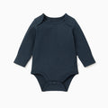 Ribbed Long Sleeve Bodysuit - Navy