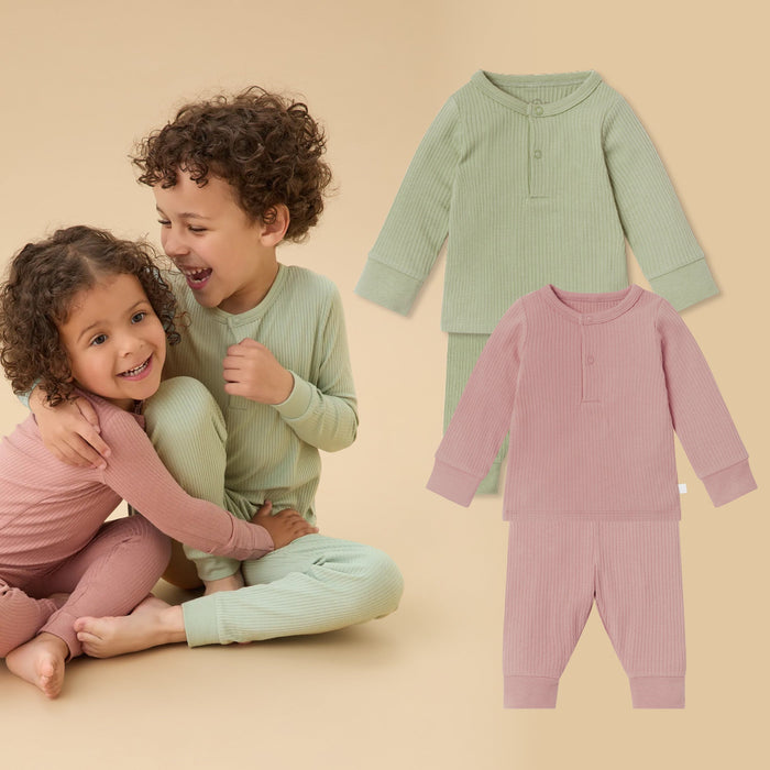 Ribbed Pajama Set 2 Pack