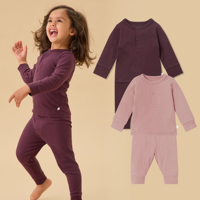 Ribbed Pajama Set 2 Pack