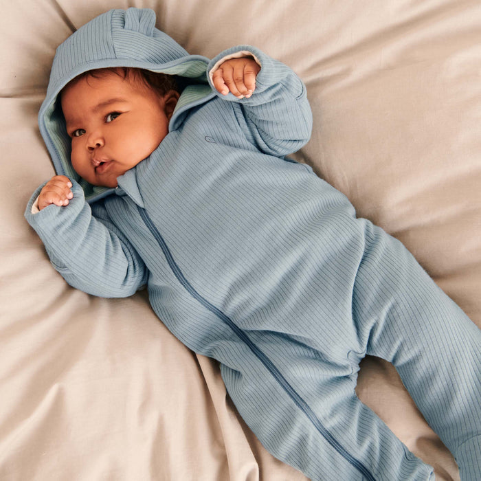 Ribbed Pramsuit & Snood Set