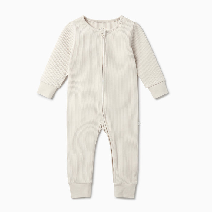 Ribbed Zip Romper